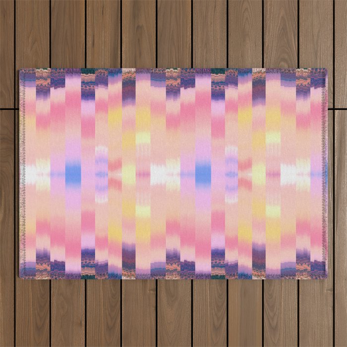 Ikat Landscape Outdoor Rug Gallery Image 1