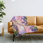 Ikat Landscape Throw Blanket Gallery Image 1