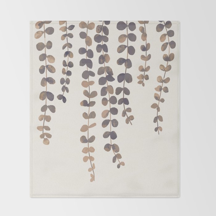 Eucalyptus Watercolor Throw Blanket Gallery Image 2