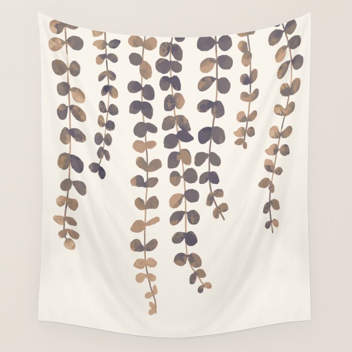 Eucalyptus Watercolor Wall Tapestry Gallery Image 4