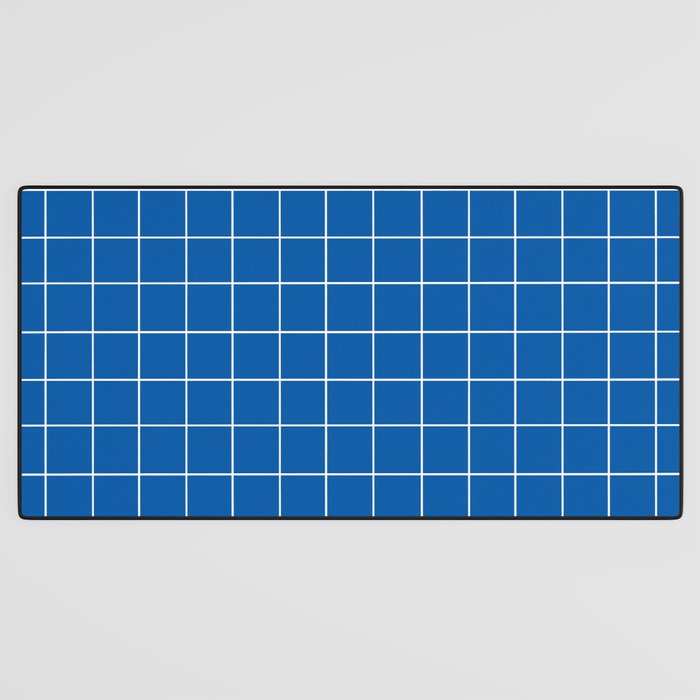 Grid (Sapphire Blue) Desk Mat Gallery Image 3