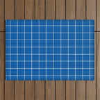 Grid (Sapphire Blue) Outdoor Rug Gallery Image 1