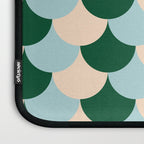 Scale Pattern / Art-deco - Light blue, Green and Cream Laptop Sleeve Gallery Image 3