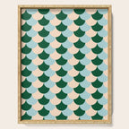 Scale Pattern / Art-deco - Light blue, Green and Cream Serving Tray Gallery Image 1