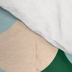Scale Pattern / Art-deco - Light blue, Green and Cream Comforter Gallery Image 4