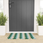 Scale Pattern / Art-deco - Light blue, Green and Cream Welcome Mat Gallery Image 3