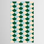 Scale Pattern / Art-deco - Light blue, Green and Cream Tablecloth Gallery Image 2