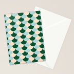 Scale Pattern / Art-deco - Light blue, Green and Cream Stationery Card Gallery Image 2