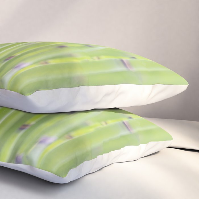 Spring green bamboo - abstract natural plant pattern - botanical photography Pillow Sham Gallery Image 3