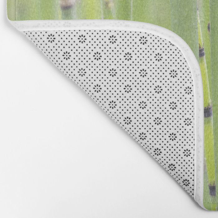 Spring green bamboo - abstract natural plant pattern - botanical photography Bath Mat Gallery Image 2