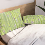 Spring green bamboo - abstract natural plant pattern - botanical photography Pillow Sham Gallery Image 2