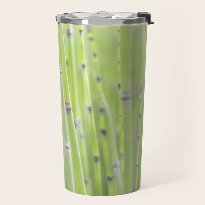 Spring green bamboo - abstract natural plant pattern - botanical photography Travel Mug Gallery Image 2