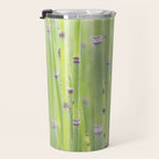 Spring green bamboo - abstract natural plant pattern - botanical photography Travel Mug Gallery Image 3