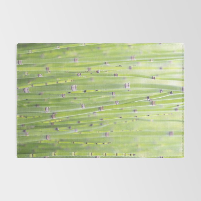 Spring green bamboo - abstract natural plant pattern - botanical photography Rug Gallery Image 2