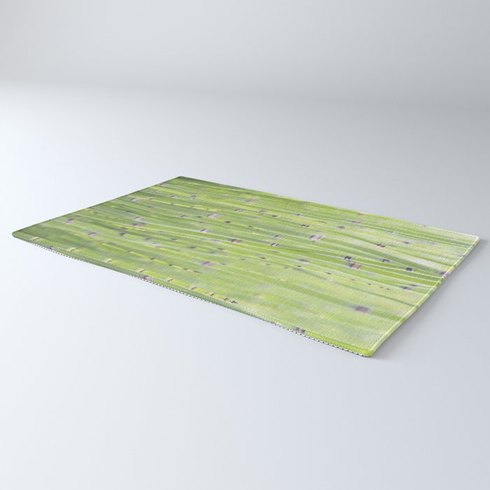 Spring green bamboo - abstract natural plant pattern - botanical photography Rug Gallery Image 3