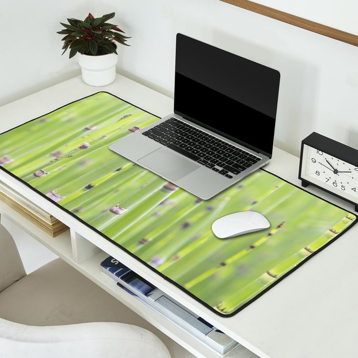 Spring green bamboo - abstract natural plant pattern - botanical photography Desk Mat Gallery Image 2
