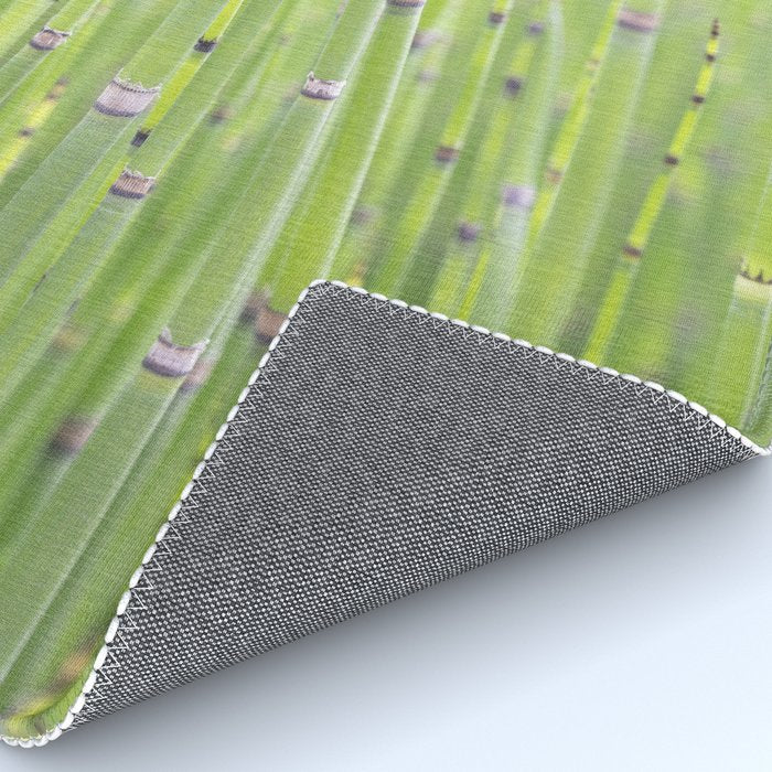 Spring green bamboo - abstract natural plant pattern - botanical photography Rug Gallery Image 4