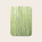 Spring green bamboo - abstract natural plant pattern - botanical photography Bath Mat Gallery Image 1