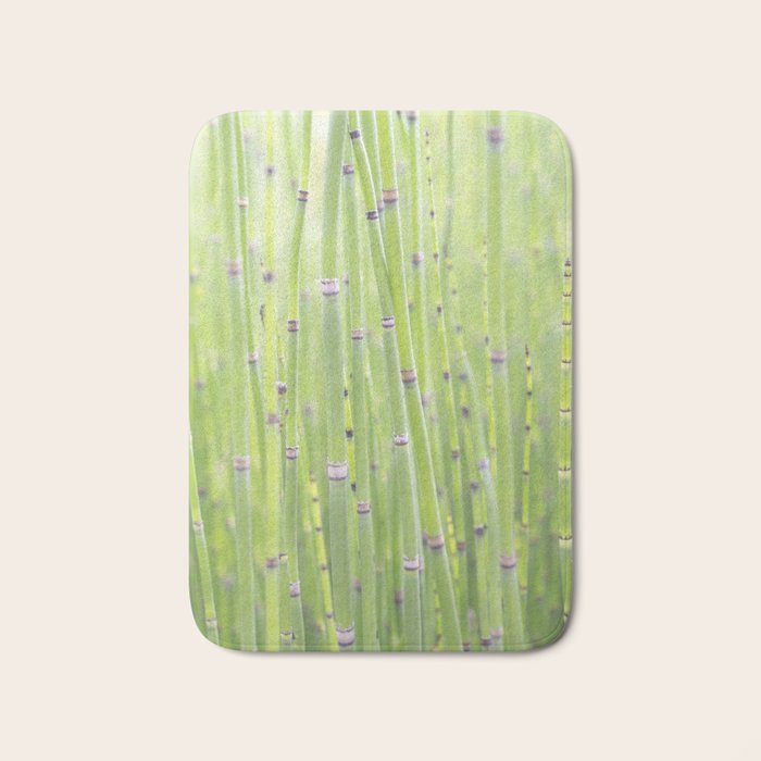 Spring green bamboo - abstract natural plant pattern - botanical photography Bath Mat Gallery Image 1