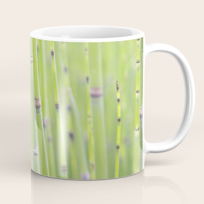 Spring green bamboo - abstract natural plant pattern - botanical photography Coffee Mug Gallery Image 1