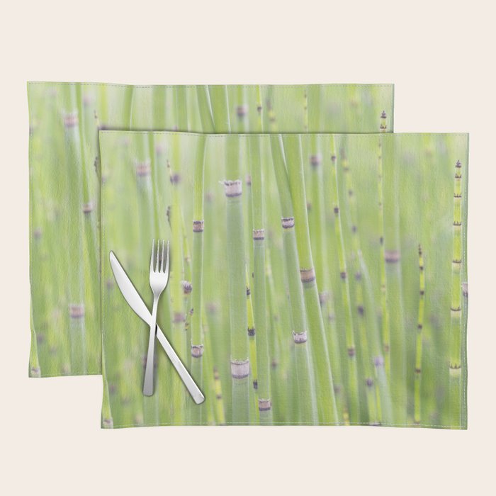 Spring green bamboo - abstract natural plant pattern - botanical photography Placemat Gallery Image 1