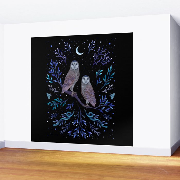 Owls in the Moonlight Wall Mural Gallery Image 2