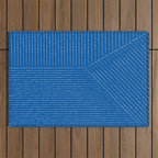 Lines (Sapphire Blue) Outdoor Rug Gallery Image 1