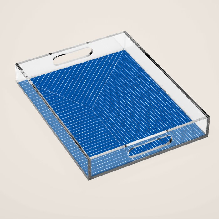 Lines (Sapphire Blue) Acrylic Tray Gallery Image 1
