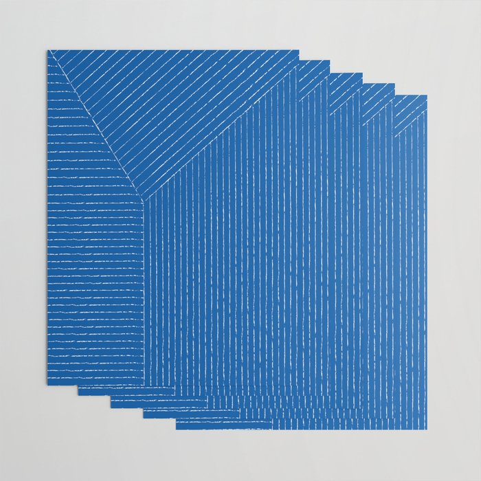 Lines (Sapphire Blue) Wrapping Paper Gallery Image 3