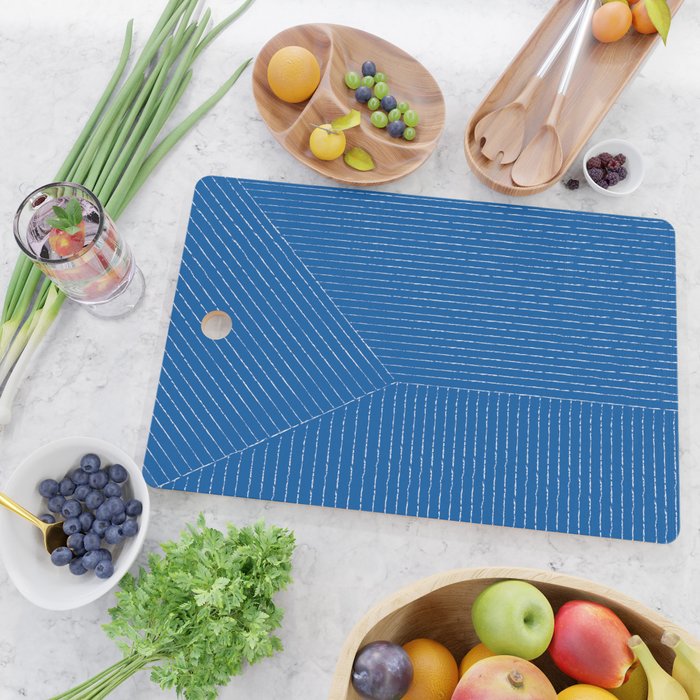 Lines (Sapphire Blue) Cutting Board Gallery Image 2