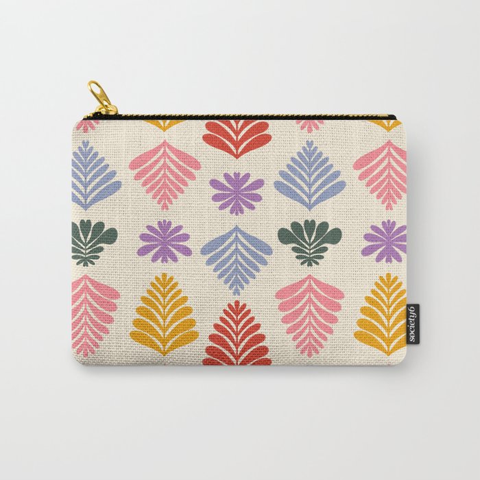 Colorful Folk Leaves Carry All Pouch Gallery Image 1