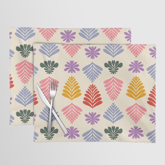 Colorful Folk Leaves Placemat Gallery Image 1