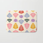 Colorful Folk Leaves Bath Mat Gallery Image 1