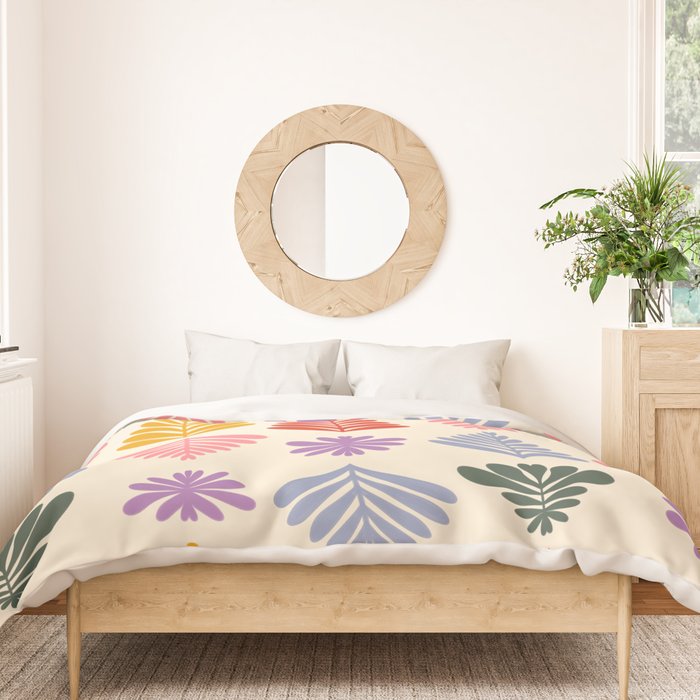 Colorful Folk Leaves Duvet Cover Gallery Image 3
