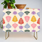 Colorful Folk Leaves Credenza Gallery Image 1