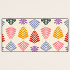 Colorful Folk Leaves Desk Mat Gallery Image 3