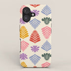 Colorful Folk Leaves iPhone Case Gallery Image 1