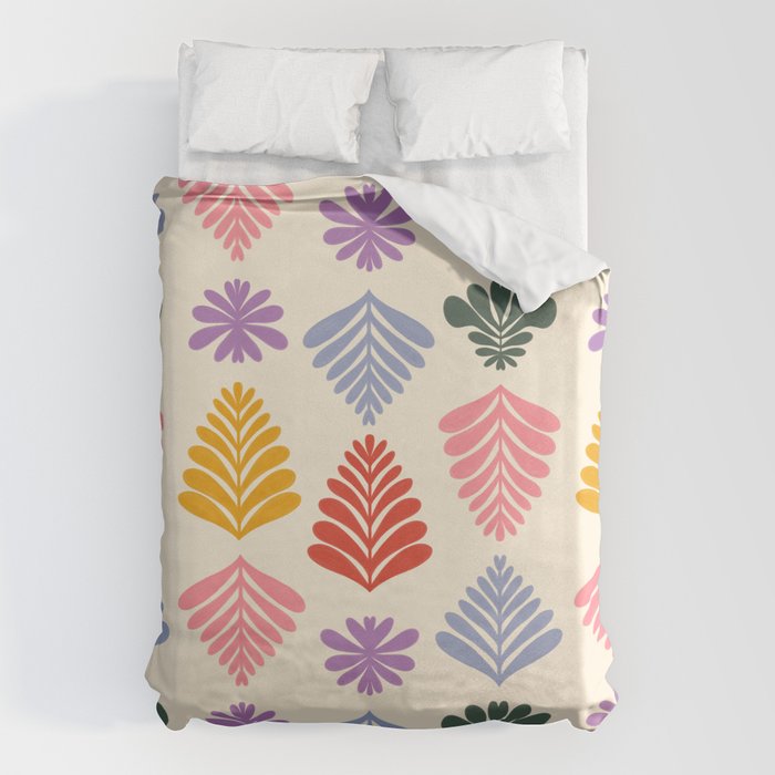 Colorful Folk Leaves Duvet Cover Gallery Image 6