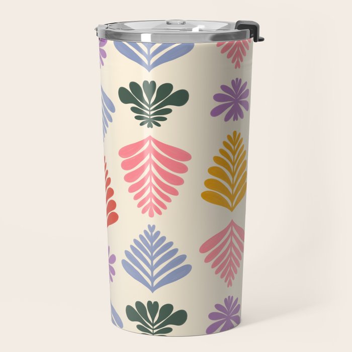 Colorful Folk Leaves Travel Mug Gallery Image 2