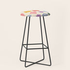Colorful Folk Leaves Stool Gallery Image 1
