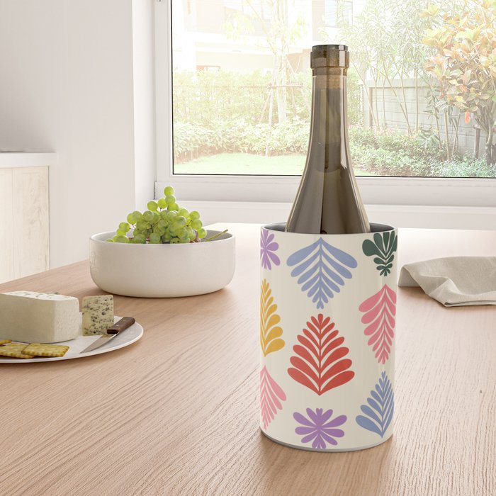 Colorful Folk Leaves Wine Chiller Gallery Image 4