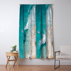 Surfers in Blue Waves Window Curtain Gallery Image 5