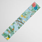 Chinoiserie Pastel Blue Floral Bird Garden II Table Runner Gallery Image 3