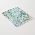 Chinoiserie Pastel Blue Floral Bird Garden II Notebook Gallery Image 2