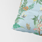 Chinoiserie Pastel Blue Floral Bird Garden II Pillow Sham Gallery Image 4