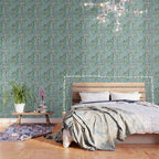 Chinoiserie Pastel Blue Floral Bird Garden II Wallpaper Gallery Image 3