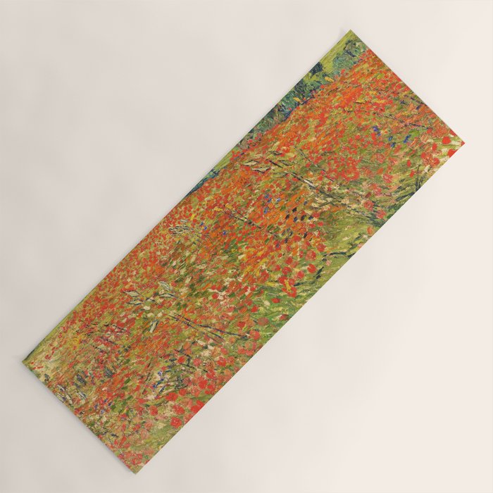 Poppy Field by Vincent van Gogh, 1890 painting Yoga Mat Gallery Image 1