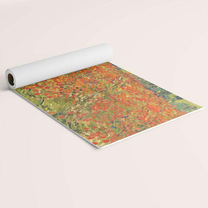 Poppy Field by Vincent van Gogh, 1890 painting Yoga Mat Gallery Image 2