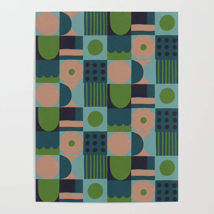 Green and blue tiles Poster Gallery Image 4