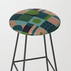 Green and blue tiles Stool Gallery Image 2